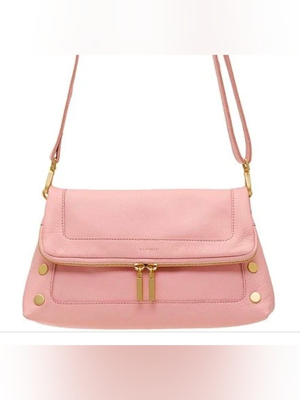 Hammitt Flamingo Leather Shoulder Bag with Gold Studs - Picture 4 of 10